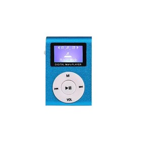 플레이어 미니 큐브 클립형 Mp3 LCD 디스플레이 충전식 휴대용 음악 스피커 이어폰 USB 2.0 케이블 32G TF 카드 지원, 3) blue, [03] Blue
