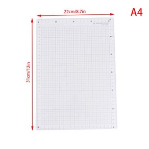 PVC 그리드 바느질 커팅 매트 투명 눈금자 보드 A4 A5Students 쓰기 데스크 패드 드로