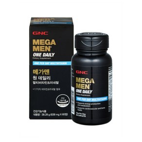 GNC 메가맨 원 데일리 멀티비타민 638mg 60정 2개월분, 1개