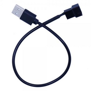 티테크 USB to 3핀-4핀 쿨러 케이블 30cm/T-PWM-UMF/USB 전원 공급 방식으로 5V 4핀및 3핀 쿨러에 연결하여 사용, 1개