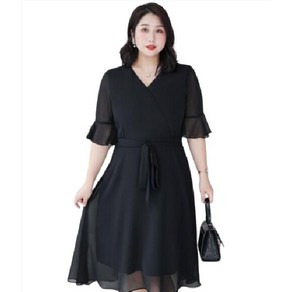 HAXING 여성 원피스 빅 사이즈 여름 예쁜 원피스 루즈 롱 원피스 4XL 5XL 6XL 7XL 8XL