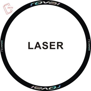 도로 자전거 ROVAL TERRA CLX 스티커 림 데칼 휠 세트 30-40mm 높이, Lase, 1개