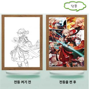 원신 굿즈 애니메이션 조명 그림 무드등 장식 선물 조명액자