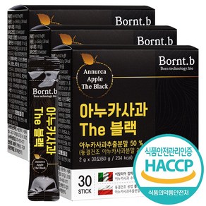 본트비 아누카사과 추출분말 The 블랙 비오틴, 60g, 3개