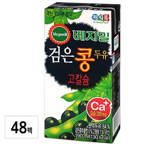 (올따옴) 정식품 베지밀 고칼슘 검은콩두유 190ml 48입, 48개