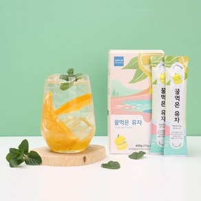 제주 꿀 유자차 유자청 스틱 꿀먹은유자 400g (25g x 16개입), 제주 꿀 유자차 스틱, 1개, 16개입