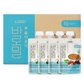 [루솔] 실온이유식 바로밀 3단계 (파우치형), 3단계 바로밀 골고루 10팩, 1개, 100g