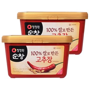 대상 청정원 순창 100% 쌀로 만든 고추장 3kg 2개 (6kg)