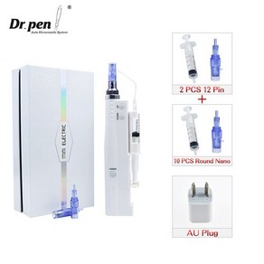 오토MTS 셀프 홈케어 탄력 모공 관리 기기 휴대용 스마트 인젝터가 있는 2 in 1 히드라 펜 전문 더마 마이크로니들링 메조테라피 MTS 무선 미용 장비, 15.AU PLUG 10PCS NANO, [15] AU PLUG 10PCS NANO