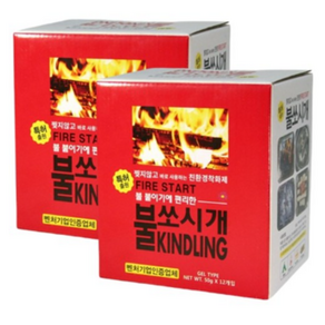 불쏘시개 젤타입 파이어 스타터50g x 12 x 2 팩 (총 24개), 24개