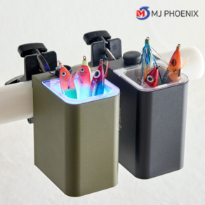 MJ피닉스 충전식 UV LED 축광기 USB-C타입 선상 태클박스 장착 에기축광기, 블랙, 1개