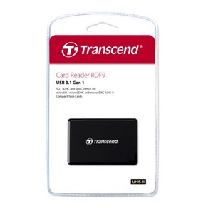 트랜센드 USB 3.0 멀티 카드 리더기 TS-RDF9K, 블랙, 1개