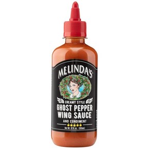 Melinda’s Ceamy Style Ghost Peppe Wing Sauce 멜린다 크리미 스타일 고스트 페퍼 윙 소스, 355ml, 1개