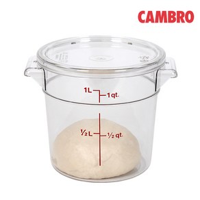 캠브로 투명한 원형 빵발효통 (0.9L), 0.9L+반투명뚜껑(RFSCW1+RFS1SCPP), 1개