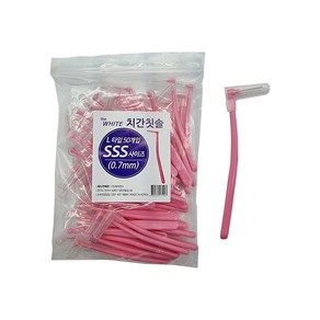 더 화이트 치간칫솔 L형 50p, 더 화이트 치간칫솔 L형 SSS(0.7mm) 50p, 1개, 50개입