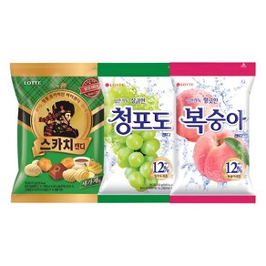 캔디 3종 세트 / 청포도 153g + 복숭아 153g + 스카치 157g, 1세트, 463g