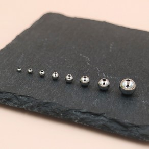 써지컬스틸 원형볼 무도금 사이즈별 - 1봉 / 비즈공예, 2.5mm(20개), 1개