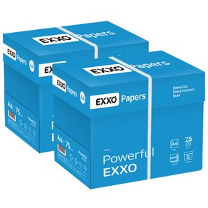 [엑소] (EXXO) A4 복사용지(A4용지) 75g 2500매 2BOX, 5000개, 상세 설명 참조