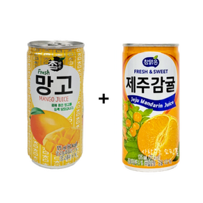 참맑은 망고 175ml(30캔) + 참맑은 제주감귤 175ml(30캔), 60개, 175ml