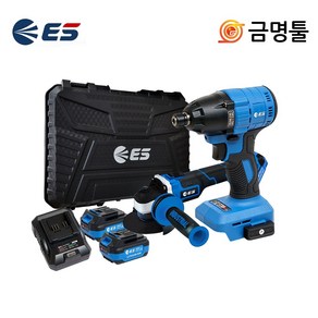 ES산업 EL20RG 충전콤보세트 20V 5.0AH 2팩 EL20R LG920 임팩드라이버 그라인더셋트, 1개