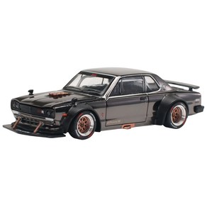 POP RACE 164 SKYLINE GT-R V8 DRIFT (HAKOSUKA) DARK CHROME 완성품