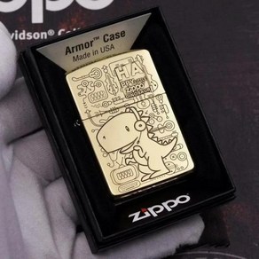 ZIPPO 지포 라이터 빈센조 클래식 라이타 콘스탄틴 빈티지 메탈 신기한 디자인 공룡 만화 골드 골든 황동 방풍 컬렉션 박스