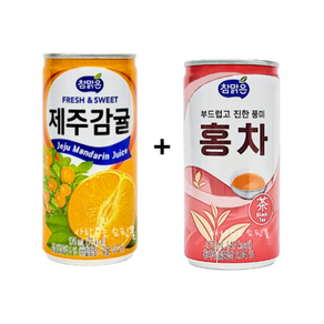 대일 참맑은 제주감귤 175ml 30개 + 홍차 175ml 30개, 60개