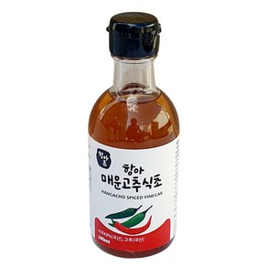 (천연발효식초) 항아 국산 매운 고추식초, 1개, 180ml