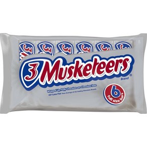 3 Musketees Chocolate Candy Ba Singles 6 ct 11.52 oz 3총사 초콜릿 캔디 바 싱글 6ct 11.52oz, 6개