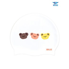 엑스블루 XBL-3222 아빠곰 엄마곰 애기곰 화이트 실리콘 수모, 1개