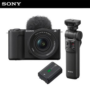 소니 공식대리점 카메라 ZV-E10M2K 블랙 (SELP16502 렌즈킷) + GP-VPT2BT + NP-FZ100 브이로그 알파, 단품