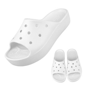 [크록스] CROCS 슬리퍼 클래식 플랫폼 슬라이드 208180-100 화이트