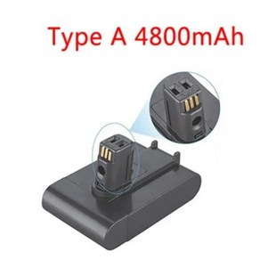 다이슨 22.2V 8800mAh AB 타입 리튬 이온 진공 배터리 다이슨 DC35 DC31 DC34 DC44 DC31 DC45 애니멀 DC35, A 4800mAh