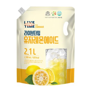 라이브타임 유자레몬에이드 2100ml