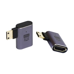 8K HDMI to Mini HDMI 좌측 꺽임 젠더 ML-8HCCL6, 1개