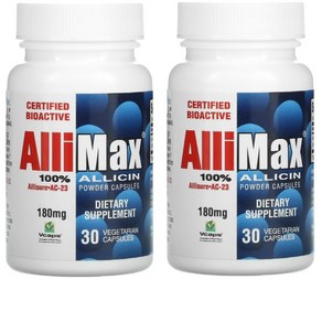 Allimax 100 Allicin Powde 180mg 30캡슐 2개, 30정