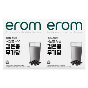 황성주두유 이롬 황성주 국산콩 검은콩 무가당 두유 190ml 32팩 270712, 0.19l, 32개