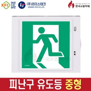 한국소방자재 피난구 유도등 벽부형 소 중 대형 리더스테크, 혼합색상, 1개