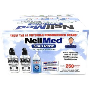 네일메드 코세정제 NeilMed Sinus Relief Rinse Kit with Pemixed Packets 250 ct, 1개