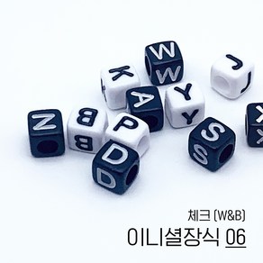 [오호라케이스]오호라 이니셜 수경케이스, 체크B&W이니셜(필요개수만큼), 1개