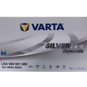 독일정품 VARTA 바르타 AGM 배터리-AGM80 LN4 80암페어 L타입, 동일용량반납, 10mm T복스+10mm 스페너 대여, 1개