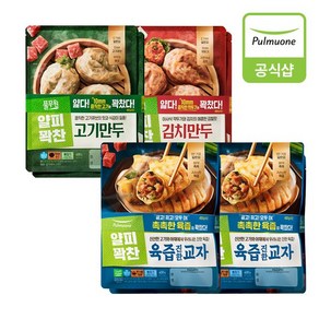 풀무원 [풀무원] 얇은피만두 400g 8개(육즙교자4개+고기2개+김치2개), 8개