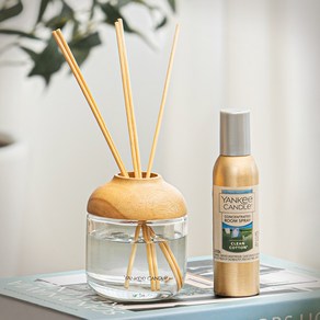 양키캔들 리드 디퓨저 120 mL 룸스프레이 세트 (쇼핑백), 06 핑크 샌드, 1세트, 02 클린 코튼 120ml