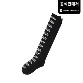 [와이드앵글 공식] 골프 WG 여성 패턴 니삭스 WWU22S07Z1, Black, 24CM, 1개