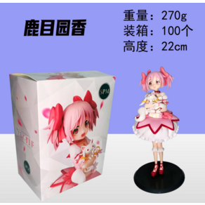 [영국] Puella Magi Madoka Magica 애니메이션 피규어 카나메 마도카 액션 타마키 이로하 카와이 PVC 장식 장난감 24cm, [01] Madoka Kaname, [01] with box