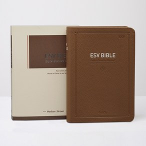 영문 ESV(중 단본 색인 무지퍼 브라운)