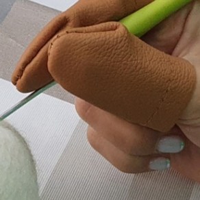 손가락장갑 소가죽골무 양모펠트 공예용 검지 엄지 SET
