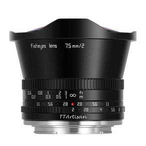 티티아티산 7.5mm F2 후지 필름 X 마운트 카메라 어안렌즈