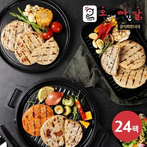 [오빠닭] 닭가슴살 스테이크 100g 4종 24팩, 01 혼합 24팩 (오6+불6+갈6+치6), 24개