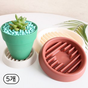 세경팜 과습방지 화분 받침대, 5개, 브라운